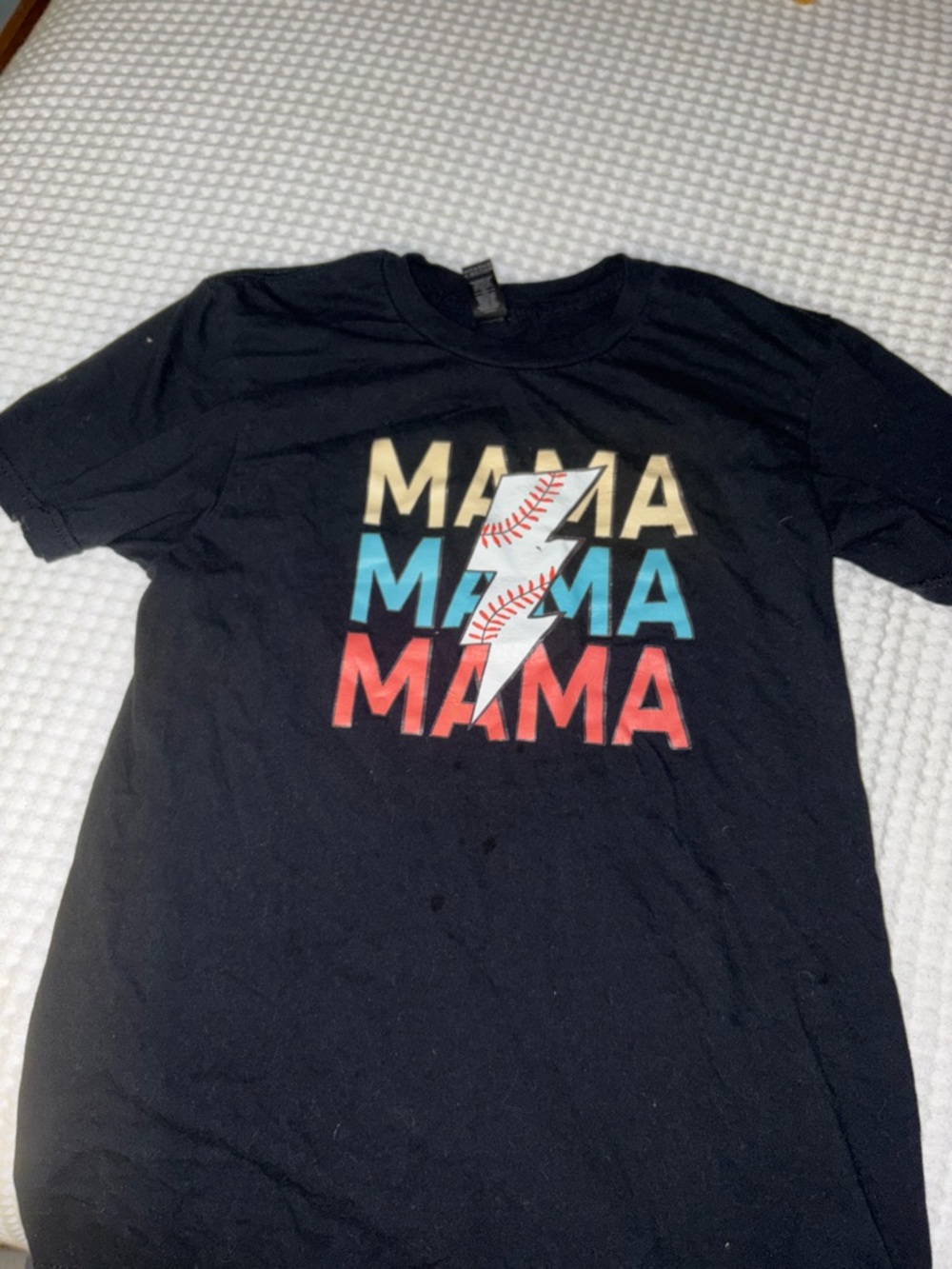 Gildan Black Tee with Multicolor MAMA Graphic